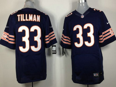 Nike Chicago Bears 33 Charles Tillman Blue Elite Jersey