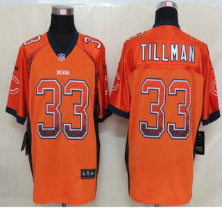 Nike Chicago Bears #33 Charles Tillman Drift Fashion Orange Elite Jersey