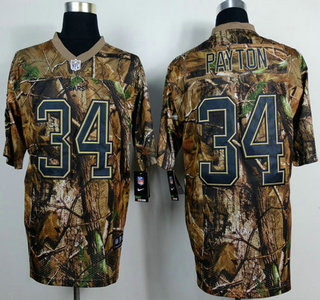 Nike Chicago Bears #34 Walter Payton Camo Elite Jersey