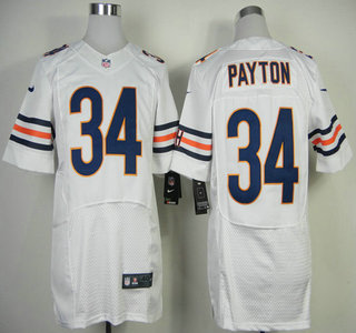 Nike Chicago Bears #34 Walter Payton White Elite Jersey
