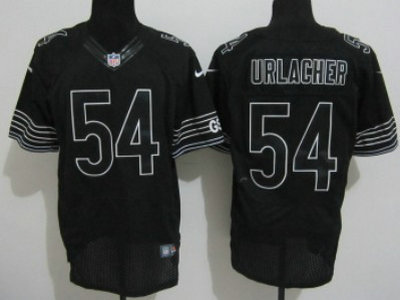 Nike Chicago Bears 54 Brian Urlacher Black 2012 Nike NFL Elite Jersey