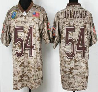Nike Chicago Bears #54 Brian Urlacher Salute to Service Digital Camo Elite Jersey
