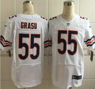 Nike Chicago Bears #55 Hroniss Grasu White Elite Jersey