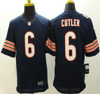 Nike Chicago Bears #6 Jay Cutler Blue Elite Jersey