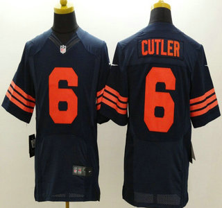Nike Chicago Bears #6 Jay Cutler Blue With Orange Elite Jersey