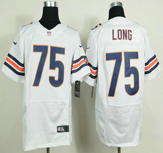 Nike Chicago Bears #75 Kyle Long White Elite Jersey