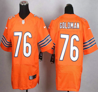 Nike Chicago Bears #76 Eddie Goldman Orange Elite Jersey