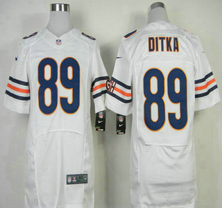 Nike Chicago Bears #89 Mike Ditka White Elite Jersey