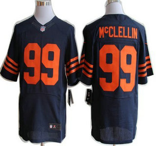 Nike Chicago Bears #99 Shea McClellin Blue With Orange Elite Jersey