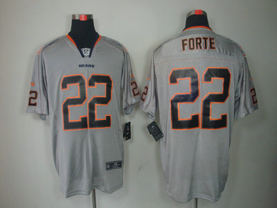 Nike Chicago Bears 22 Matt Forte Lights Out Grey Elite Jerseys