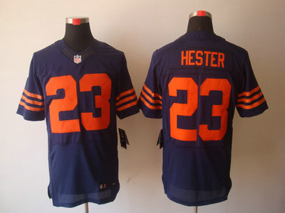 Nike Chicago Bears 23 Devin Hester Dark Blue Yellow Number 2012 Nike NFL Elite Jerseys

