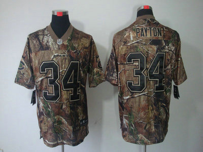 Nike Chicago Bears 34 Walter Payton Camo Elite Jersey