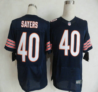 Nike Chicago Bears 40 Gale Sayers Blue Elite Jersey