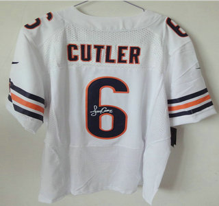 Nike Chicago Bears 6 Jay Cutler Orange Signed Elite Jersey