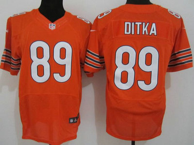 Nike Chicago Bears 89 Mike Ditka Orange Elite Jerseys