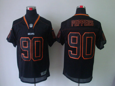 Nike Chicago Bears 90 Julius Peppers Lights Out Black Elite Jersey