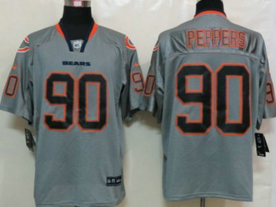 Nike Chicago Bears 90 Julius Peppers Lights Out Gray Elite Jersey