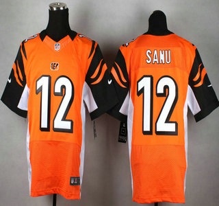Nike Cincinnati Bengals #12 Mohamed Sanu Orange Elite Jersey