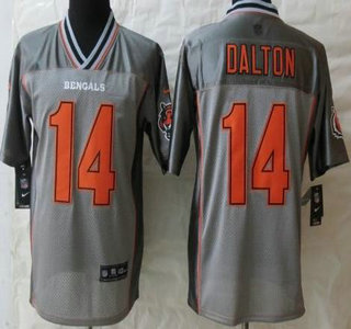 Nike Cincinnati Bengals #14 Andy Dalton Elite Grey Vapor NFL Jersey