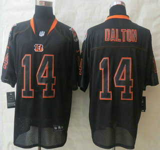 Nike Cincinnati Bengals #14 Andy Dalton Lights Out Black Elite Jersey