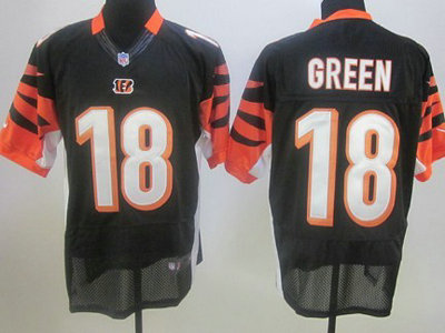 Cincinnati Bengals 18 A. J. Green Black 2012 Nike NFL Elite Jerseys 