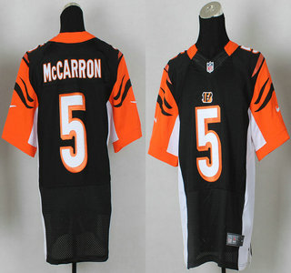 Nike Cincinnati Bengals #5 AJ McCarron Black Elite Jersey