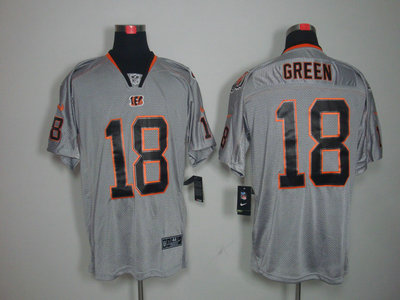 Nike Cincinnati Bengals 18 A.J.Green Lights Out Grey Elite Jersey