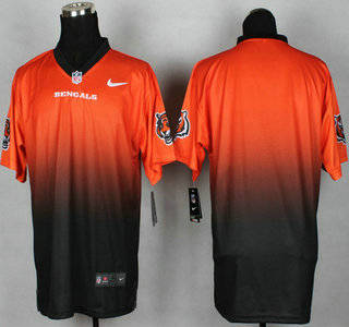 Nike Cincinnati Bengals Blank Orange With Black Fadeaway Elite Jersey