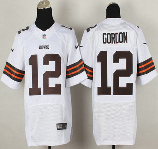 Nike Cleveland Browns #12 Josh Gordon White Elite Jersey