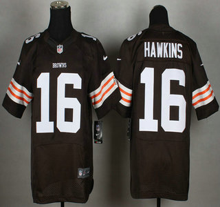 Nike Cleveland Browns #16 Andrew Hawkins Brown Elite Jersey