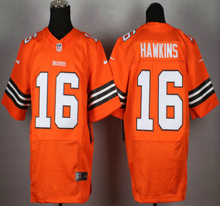 Nike Cleveland Browns #16 Andrew Hawkins Orange Elite Jersey