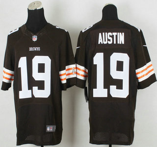 Nike Cleveland Browns #19 Miles Austin Brown Elite Jersey