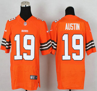Nike Cleveland Browns #19 Miles Austin Orange Elite Jersey
