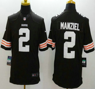 Nike Cleveland Browns #2 Johnny Manziel Brown Limited Jersey