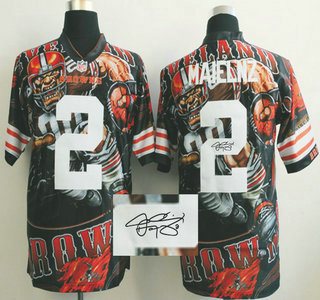 Nike Cleveland Browns #2 Johnny Manziel 2014 Fanatic Fashion Elite Signed Jersey