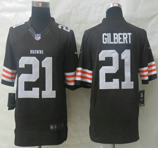 Nike Cleveland Browns #21 Justin Gilbert Brown Limited Jersey