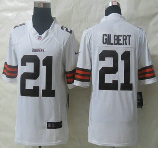 Nike Cleveland Browns #21 Justin Gilbert White Limited Jersey