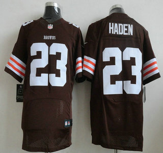 Nike Cleveland Browns #23 Joe Haden Elite Brown Jersey