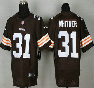Nike Cleveland Browns #31 Donte Whitner Brown Elite Jersey