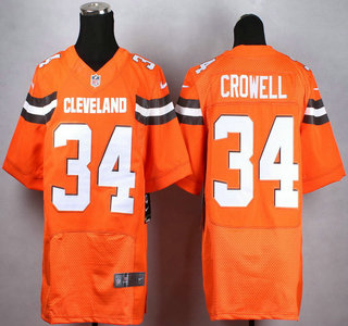 Nike Cleveland Browns #34 Isaiah Crowell 2015 Orange Elite Jersey