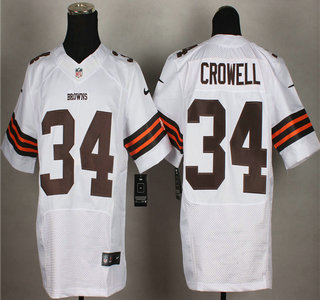 Nike Cleveland Browns #34 Isaiah Crowell White Elite Jersey