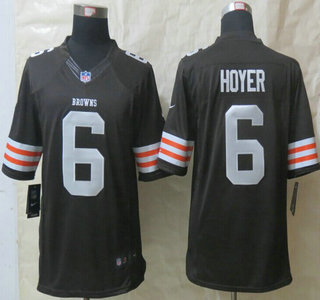 Nike Cleveland Browns #6 Brian Hoyer Brown Limited Jersey