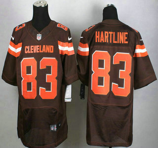 Nike Cleveland Browns #83 Brian Hartline 2015 Brown Elite Jersey