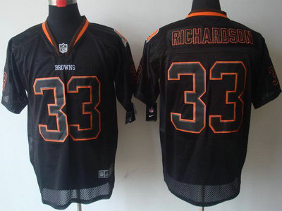 Nike Cleveland Browns 33 Trent Richardson Lights Out Black Elite Jersey