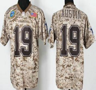 Nike Dallas Cowboys #19 Miles Austin Salute to Service Digital Camo Elite Jersey