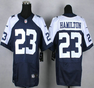 Nike Dallas Cowboys #23 Jakar Hamilton Blue Thanksgiving Elite Jersey