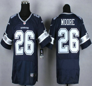 Nike Dallas Cowboys #26 Sterling Moore Blue Elite Jersey