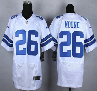 Nike Dallas Cowboys #26 Sterling Moore White Elite Jersey