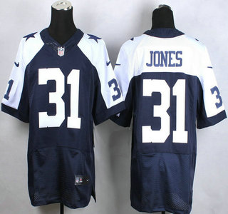 Nike Dallas Cowboys #31 Byron Jones Blue Thanksgiving Elite Jersey