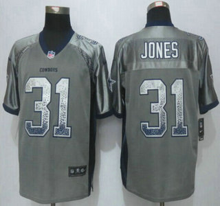 Nike Dallas Cowboys #31 Byron Jones Drift Fashion Grey Elite Jersey